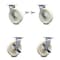 Service Caster 8 Inch Nylon Caster Set with Roller Bearing 2 Swivel Lock 2 Brake SCC-30CS820-NYR-BSL-2-TLB-2 - alternate 1